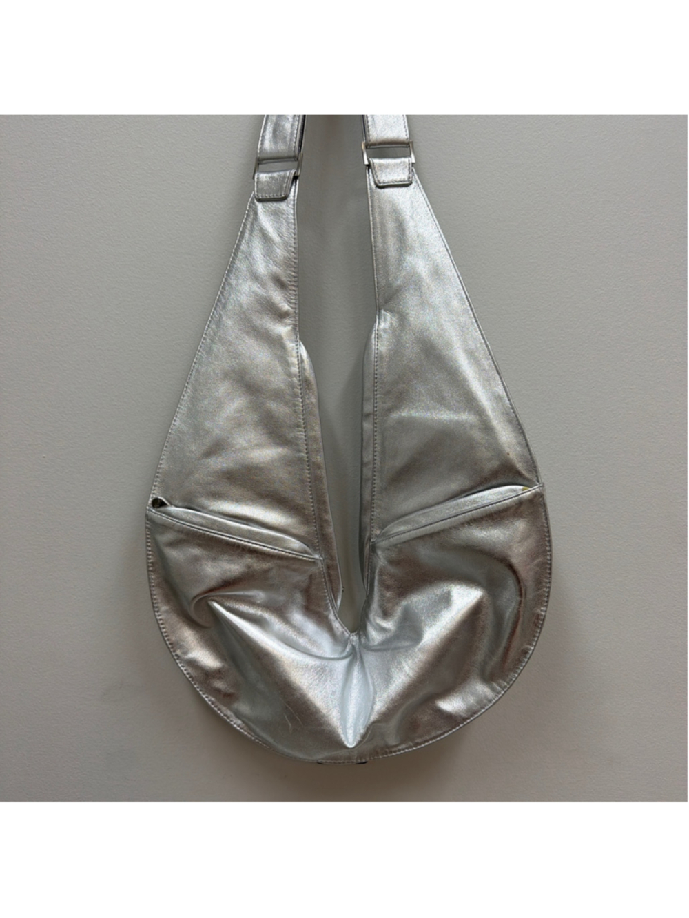 Sash Bag Discontinued Sterling Metallic Lambskin Leather! - Picture 5 of 9